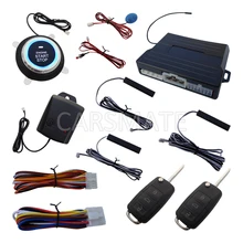 Smart HAA Flip Key PKE Car Alarm System Push Start Remote Start Stop Engine Auto Central Door Lock With Shock Sensor & LED Alarm
