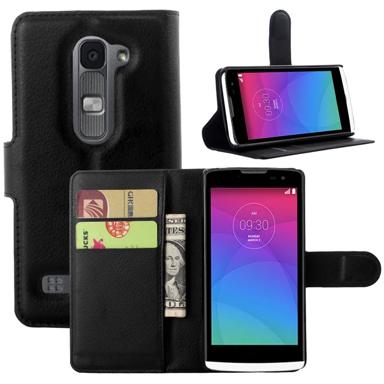 Luxury Stand Card Holder Leather Wallet Phone Case For LG