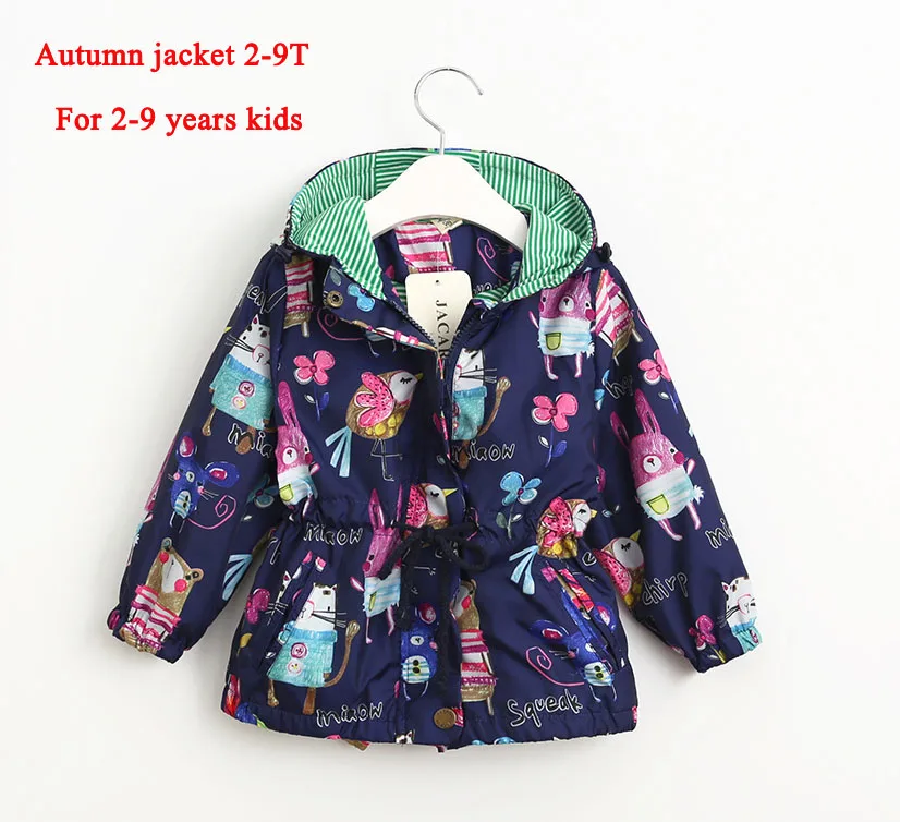 fashion Graffiti girl fleece jacket casual baby hooded outerwear girls coat winter kids clothing children jackets