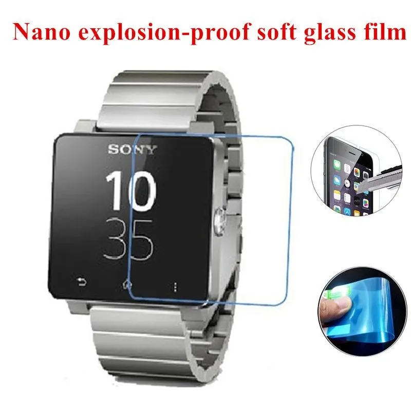 Nano Explosion proof Soft Glass Clear Screen Protector Protective Film for Sony font b SmartWatch b