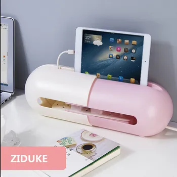 

Japanese retractable socket storage box creative charger power cord plug board finishing box computer line line box