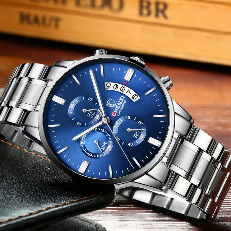 

CHENXI Dress Watch Men Top Brand Luxury New Stainless Steel Quartz Wrist Watches For Men Clock Male Wristwatch Relogio Masculino