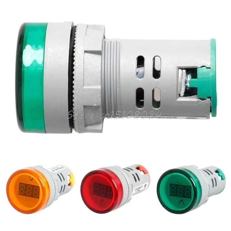 

22 MM Digital Display Voltmeter Lights Combo AC 60V-450V Indicator New Drop shipping #S018Y# High Quality