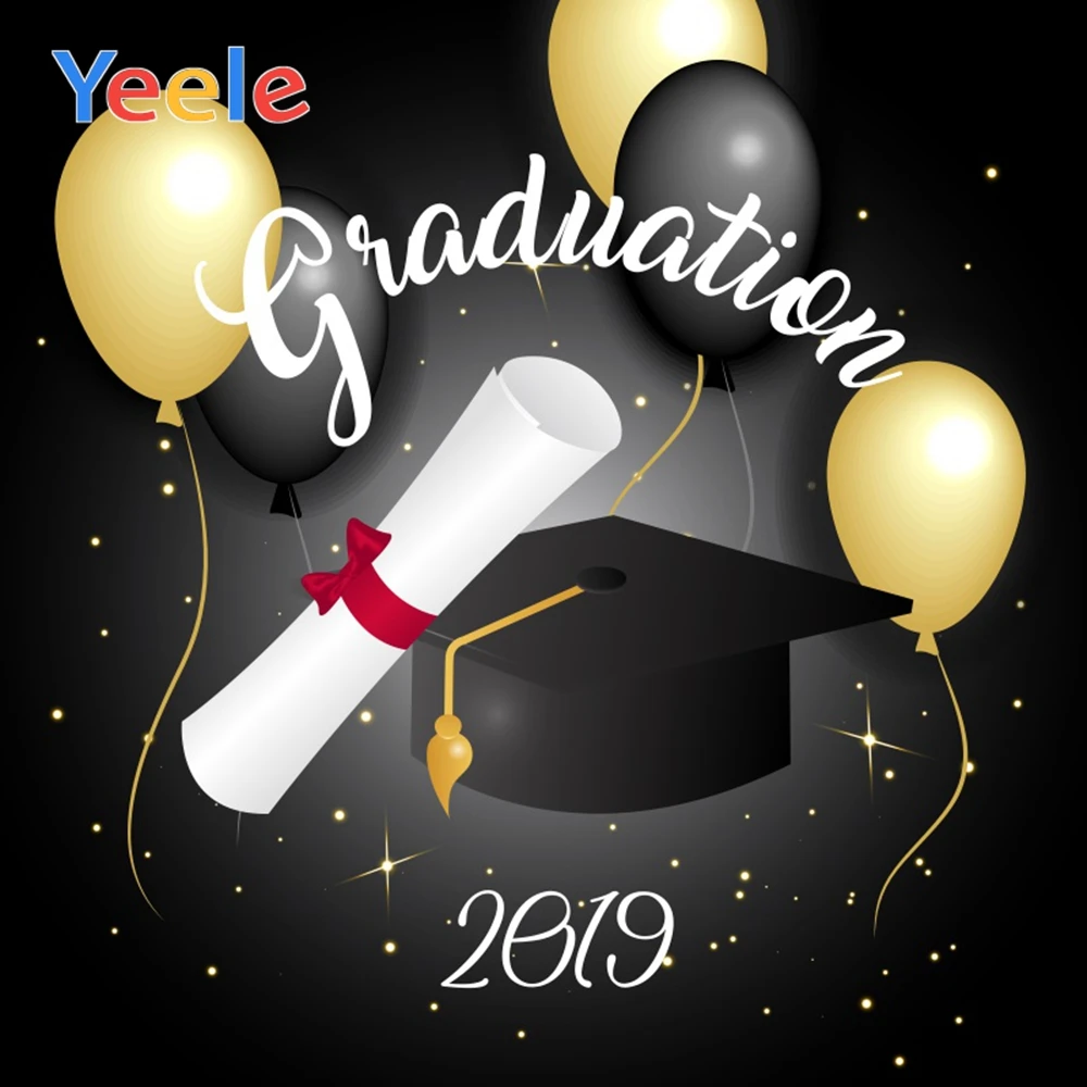 

Yeele Graduation Party 2019 Balloons Poster Celebration Scene Photography Backgroud Vinyl Photographic Backdrop For Photo Studio