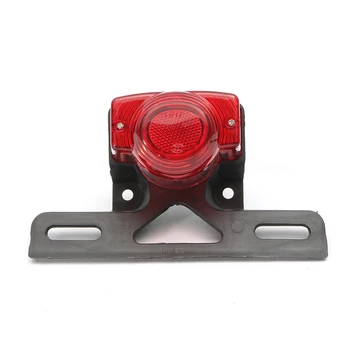 

Motorcycle Red Tail Light Rear Tail Lights Brake Stop Light Lamp License Plate Bracket for Honda Monkey Z50 Z50JZ Z 50 KDF Bike