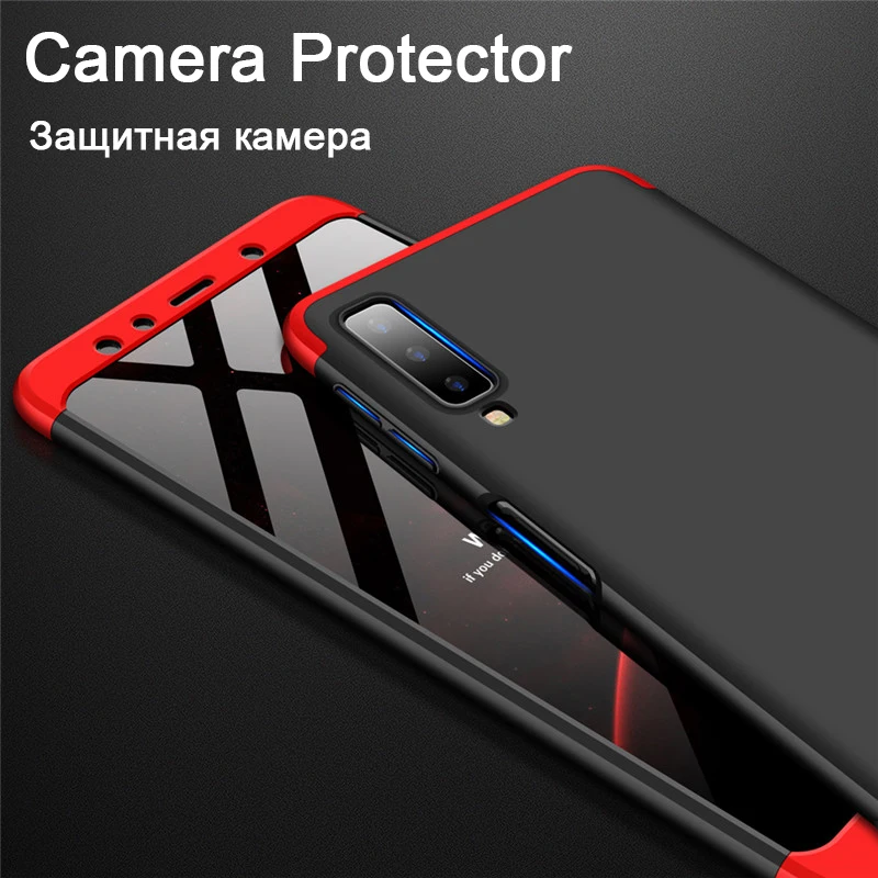360 Degree Full Cover Case for Samsung Galaxy S8 S9 Plus S7 Edge Note 8 9 3in1 Matte Case for Samsung A5 2017 A3 A7 A6 A8 2018