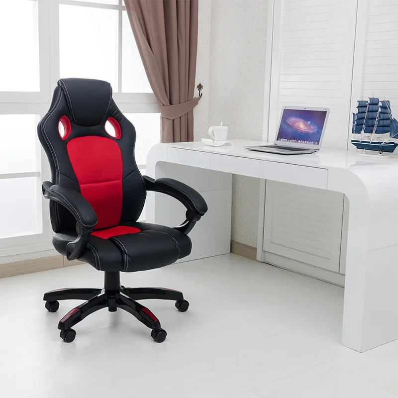 Simple Style Office Chair Multi-function Lifted Rotated Computer Chair Fixed Armrest Household Recl