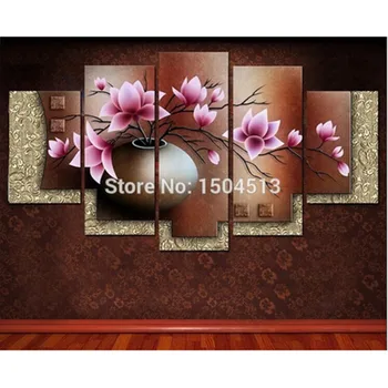 

Peach blossom diy diamond painting triptych home decorative painting resin square drill rhinestone unfinished painting Flower