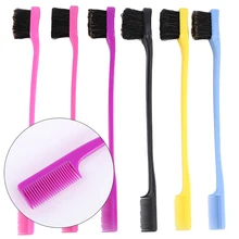 3 шт. профессиональная многоцветная двойная расческа-щетка для волос расческа для волос эмалированная щетка для волос инструмент салон использовать случайный цвет