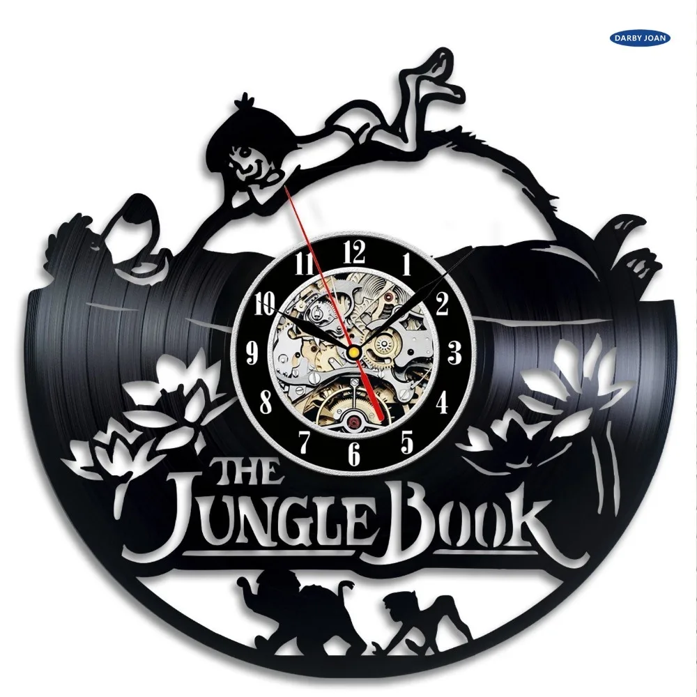 

wall clock The Jungle Book Vinyl Record Clock Wall Art Home Decor Gift
