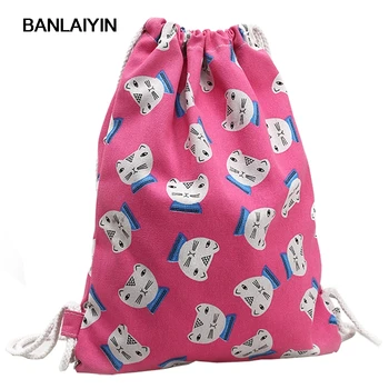 

Women folk-custom Leisure Canvas Backpack Blue Saika Style