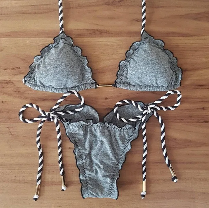 Сексуальная Полосатый бикини женщин горячий бинты Bathingsuit высокого качества сплошной купальник Бразильский Biquinis Летний Новый Push Up