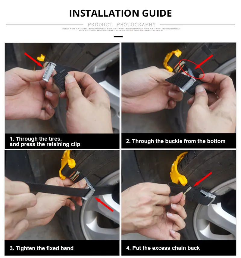 10pcs Car Snow Chain Auto Universal Winter Tires TPU Anti-Skid Wheel Tyre Snow Chains Auto Wheels Belt Car-Styling Accessories (9)