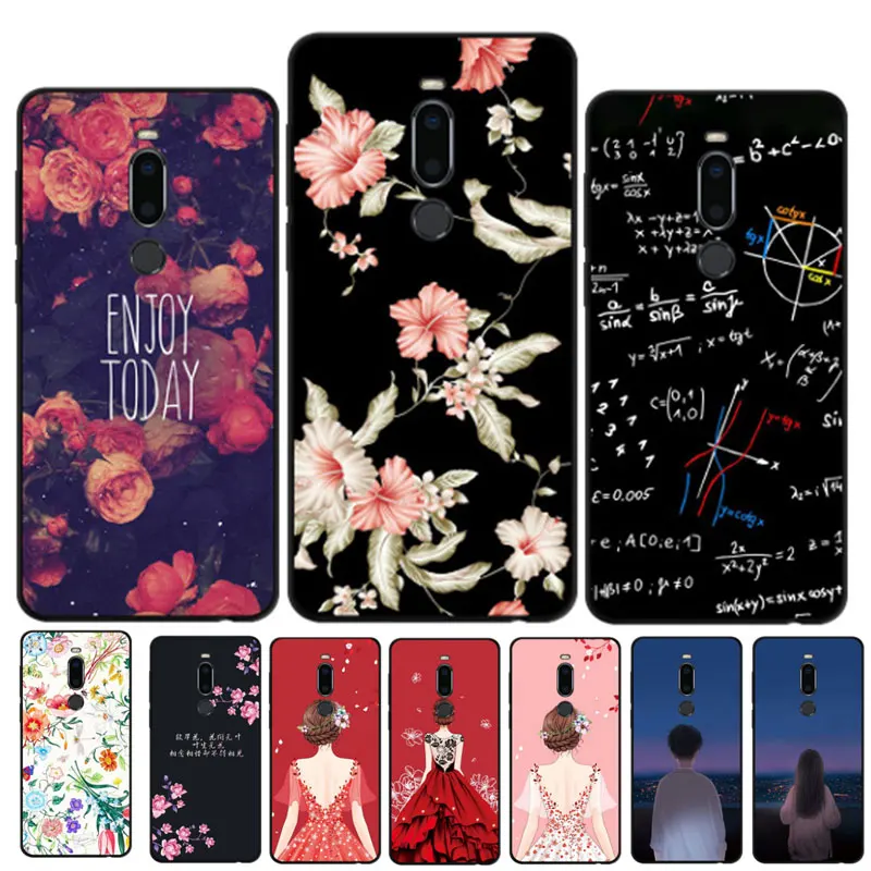 

For Meizu M8 Case Meizu M8 Lite Case Soft Black Silicone Back Cover Matte Print Phone Case For Meizu M8 M 8 Lite M8Lite 5.7"