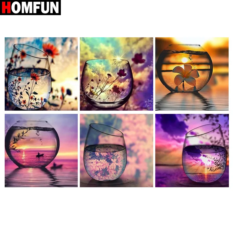 Набор для алмазной вышивки HOMFUN картина с квадратными/круглыми стразами 5D сделай