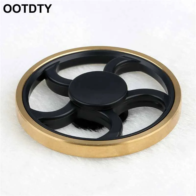 

Hand Spinner Round Fidget Gyro Torqbar Brass Finger Toy EDC Focus ADHD Autism