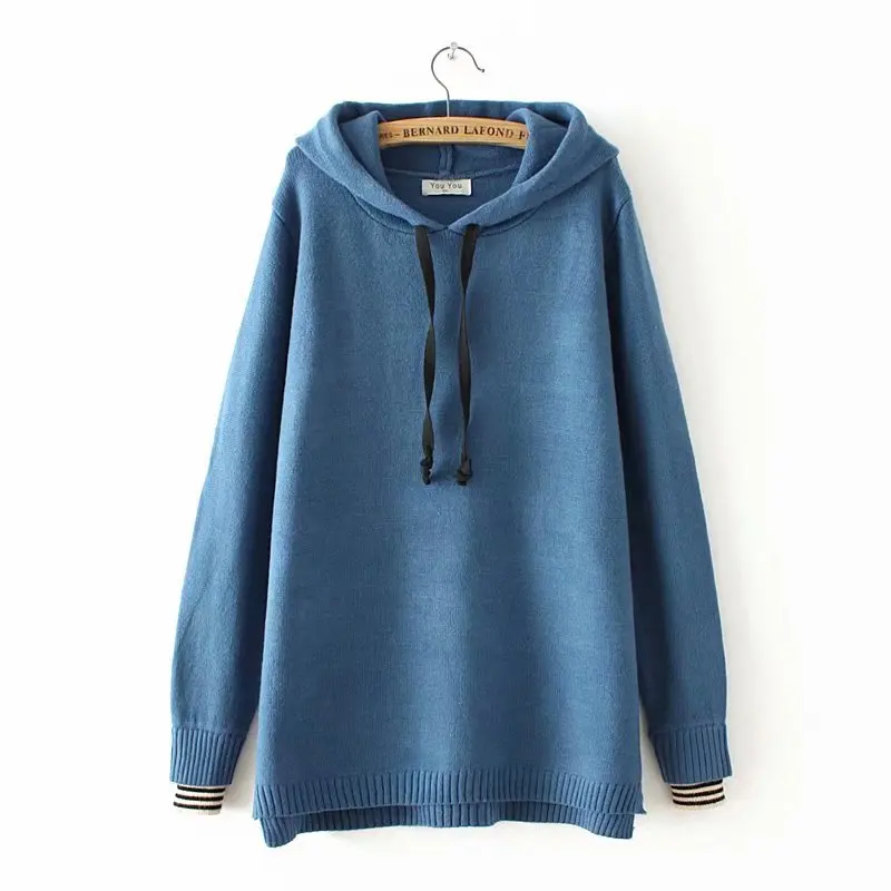 

Plus size Knitted pullovers women Sweatshirts loose hoodies 2018 New casual ladies wool cotton oversize Sweatshirts female