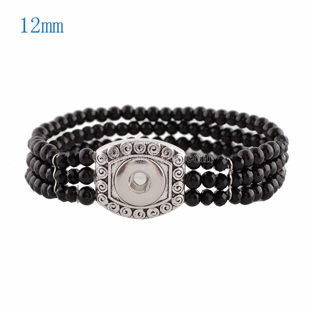 

New 2016 Hot wholesale Snap Bracelet&Bangles High quality stainless steel bracelet fit 12mm snaps button jewelry KS0921-S