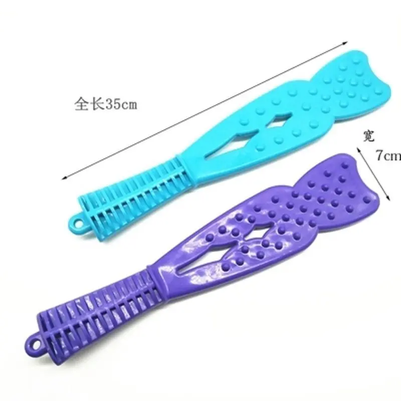 Meridian Pat Massage Hammer And Long Knock Back Plank Rubber Health Stick Massager Beat Board