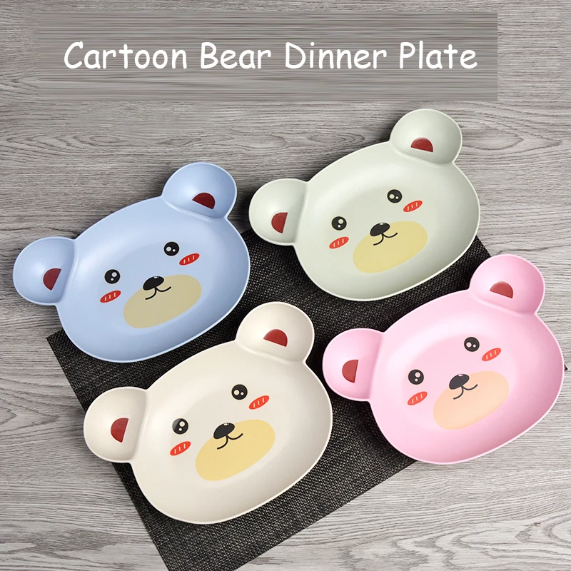 Baby bowl+spoon + fork Feeding Food Tableware Cartoon Panda Kids Dishes Baby Eating Dinnerware Set Anti-hot Training Bowl Spoon
