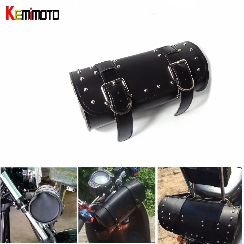 leather Motorcycle Tool Bag Roll Handlebar Bag for motorcycle bag