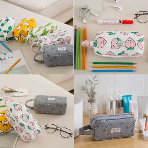 

Cute Printed Pencil Pen Storage Bags Cosmetic Makeup Storage Bag Women Girls Mini Storage Bags 1PC