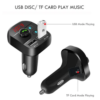 

Car Kit Handsfree Wireless Bluetooth Car Kit LCD Hands-Free FM Transmitter MP3 Player Dual USB Charger Mobile Phones Tablets