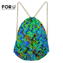 FORUDESIGNS/спортивная сумка для спортзала, маленькая сумка для фитнеса и тренировок, сумка для дискотеки с разноцветным узором для йоги