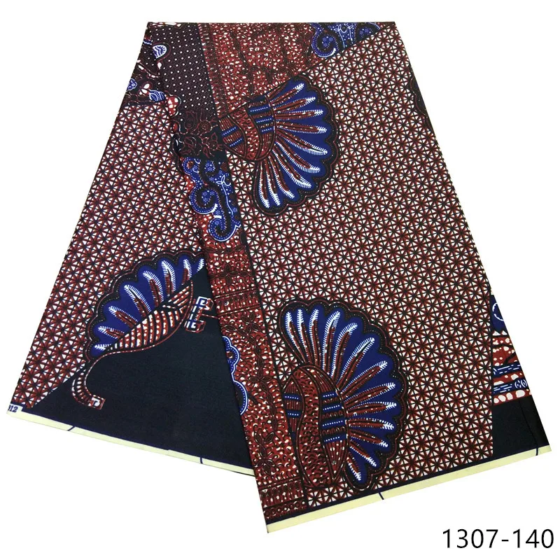Tecido de Impressão de Cera Africano de Alta Tecidos para Vestidos Qualidade Clássico Dashiki Cera Metros 100% Poliéster Africano Java Imprime 1307 6