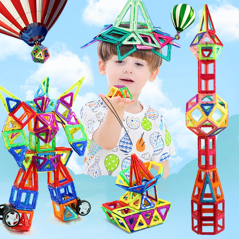 

Magnetic Designer Building Blocks Learning Educational Toys For Children Mini Type Plastic Bricks 3D DIY Model & Building Toy