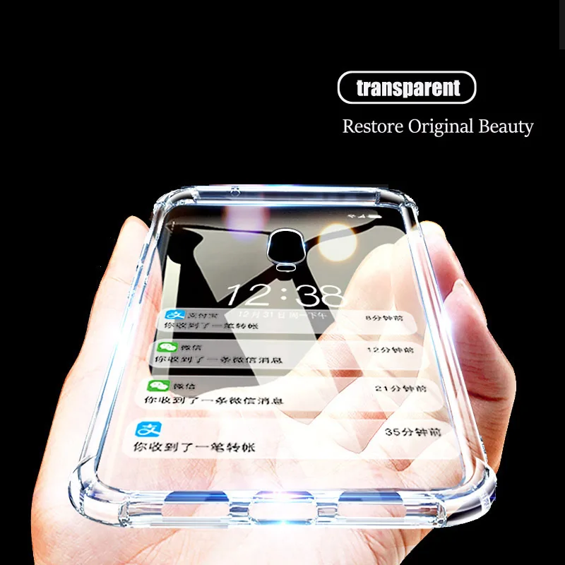 

For Oneplus 7 pro Shockproof Transparent Silicone Phone Case For Oneplus 7 Clear Protection Back Cover Clear TPU Soft Shell