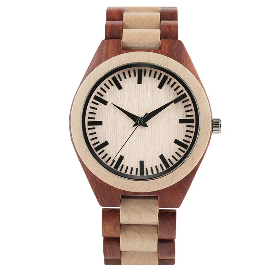  Simple Novel Trendy Red Black Sandalwood Bangle Men Analog Quartz WristWatch Hollow Handmade Nature Wood Bamboo Relogio Gift Bag (16)