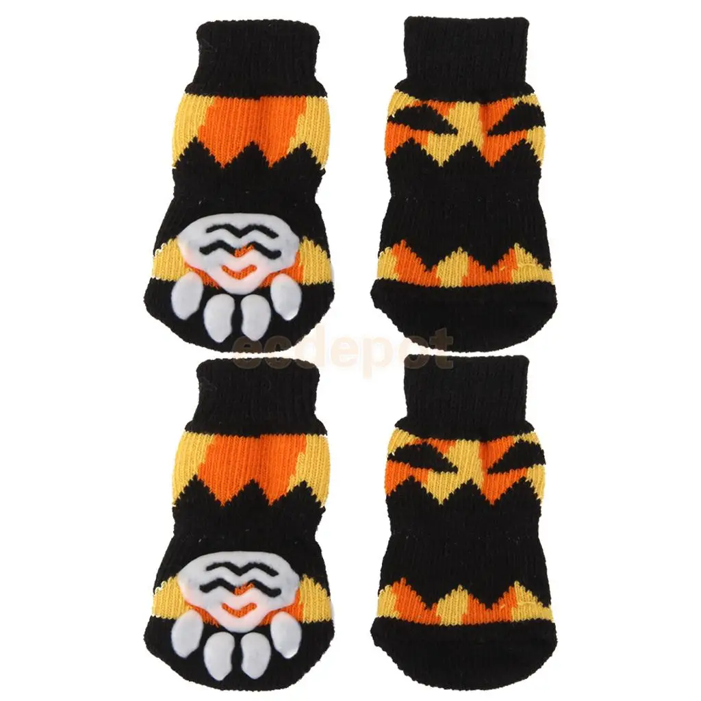 New Puppy Dog Cute Cartoon Non-Slip Socks Pet Footwear Slippers Angry Pumpkin | Дом и сад