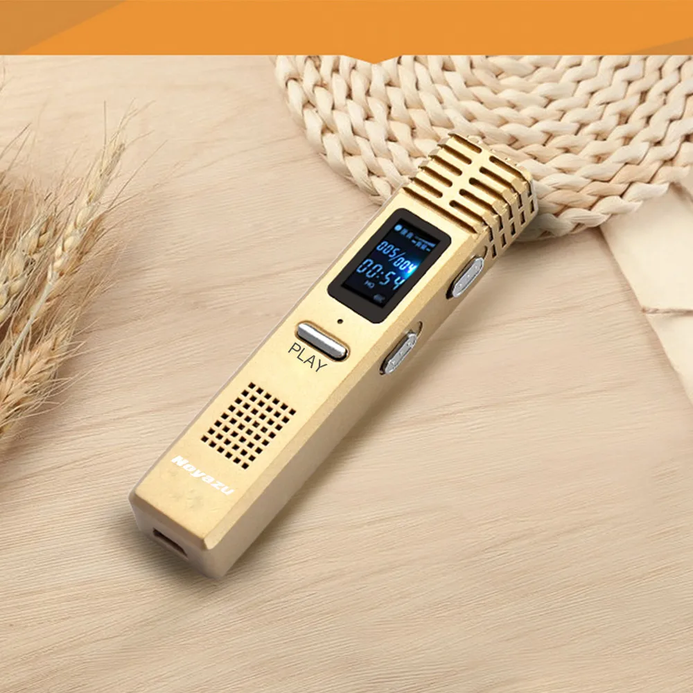 Noyazu X1 8 ГБ диктофон WAV 550 часовая запись USB MP3 музыкальный плеер Золотой цифровой