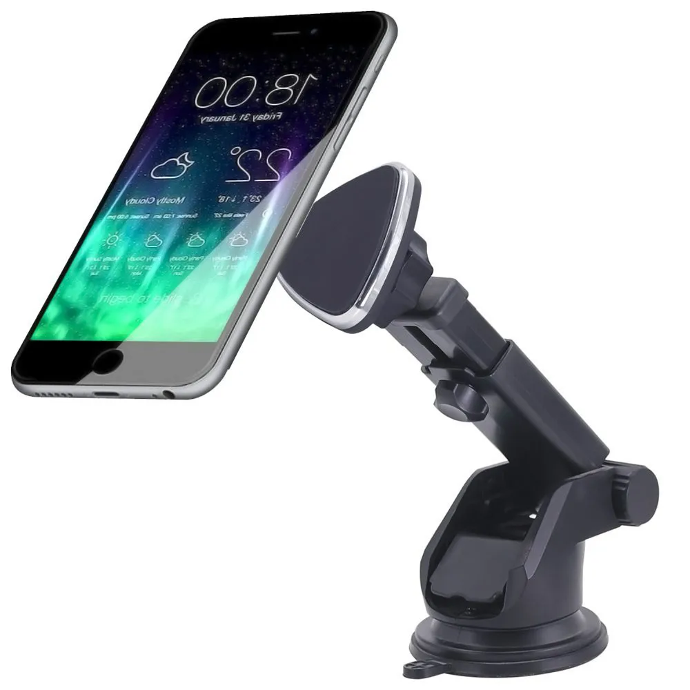 

Magnetic Cell Phone Mount Holder Stand for Car Dashboard Windshield Strong Magnet Extendable Long Arm 360 Rotation for iPhone X