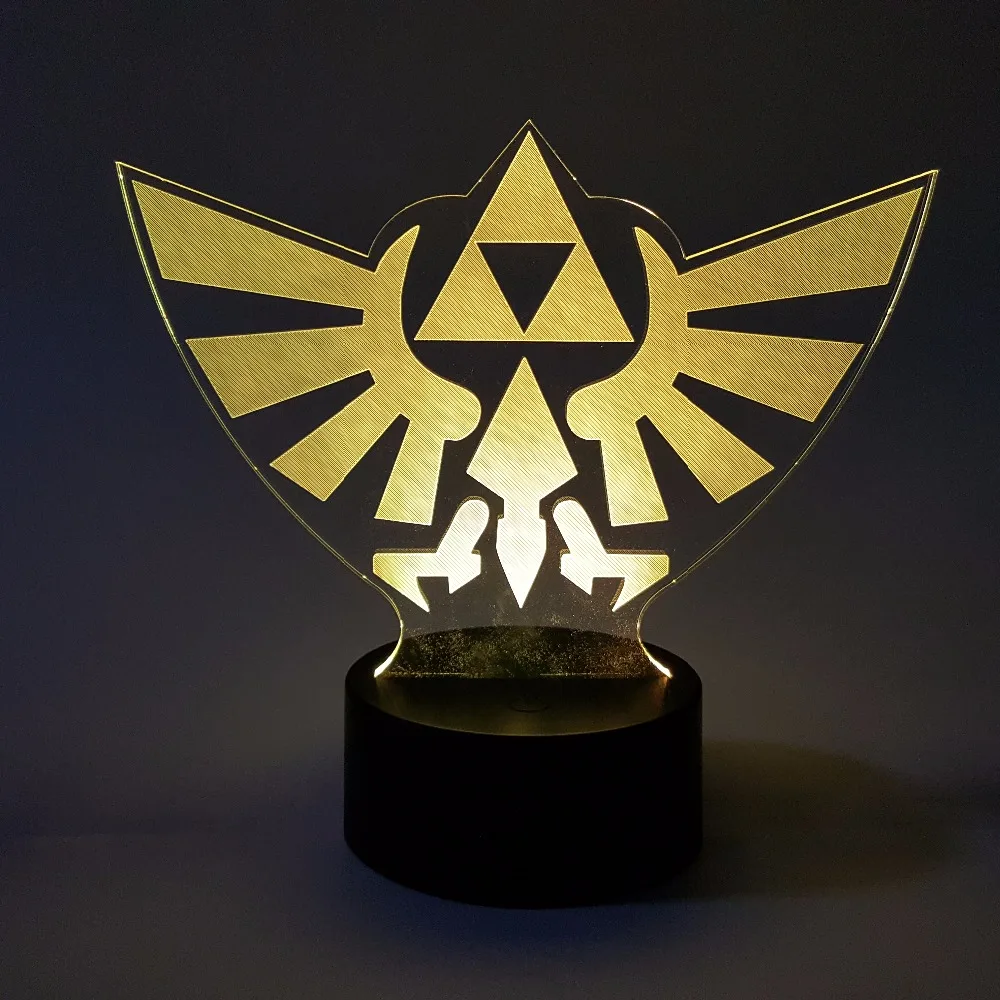 Легенда о Zelda рисунок Дыхание Дикого ссылка Zelda Цвет изменить визуальный обман LED 3D новинка ночник действие рисунок