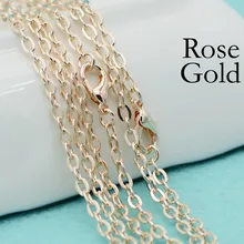 50 pcs - 18/24/30 Inch Rose Gold Chain Necklace, Rose Gold Cable Chain, Rose Gold Necklace Chain, Rose Gold Rolo Chain 100 18 inch rose gold link chain rose gold necklace rose gold cable chain 18 inch rose gold chain necklace 45cm link chain