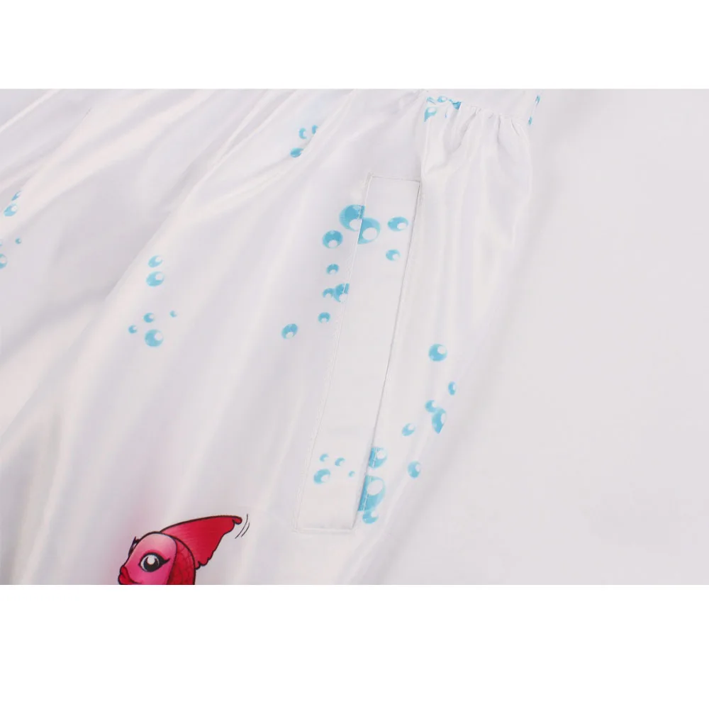 Women Fashion Fish Print Midi Skirts Jellyfish Retro Vintage Pleated Rockabilly Swing Skirt High Waist Casual A Line Skater Saia Skirts