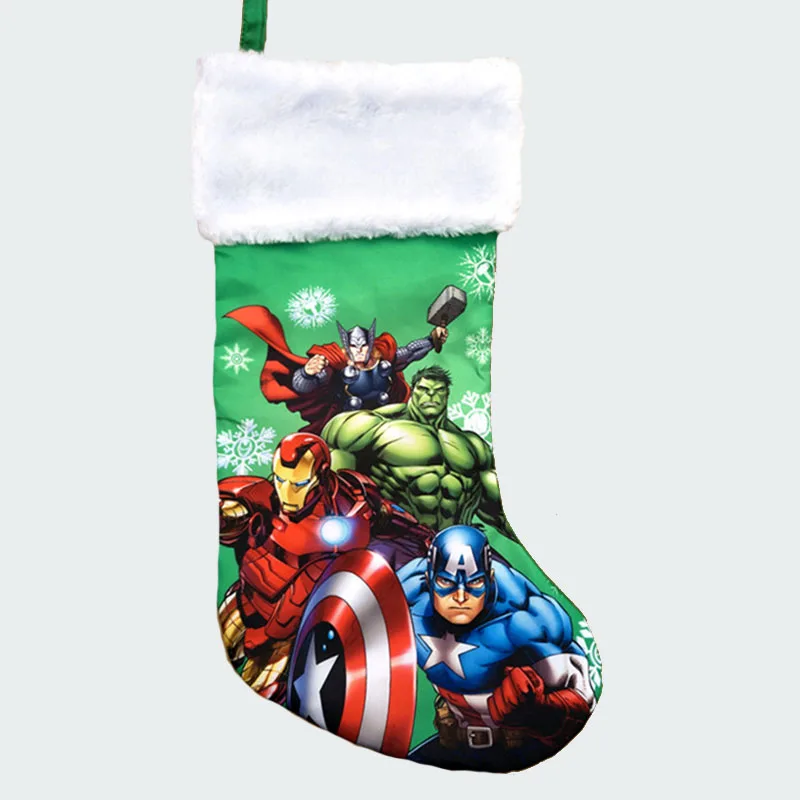 

42cm/16.5'" Plush stain large christmas stockings cartoon minnie mouse elsa anna finding dory ninja super hero kid xmas stocking