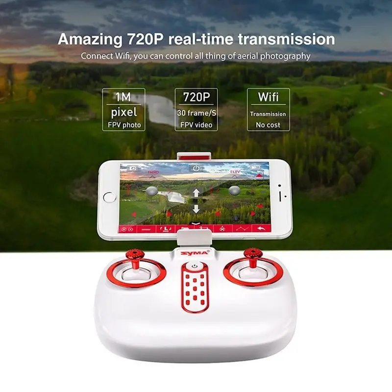 SYMA X5UW Дрон с wifi 720P камерой FPV передача в реальном времени Профессиональный Квадрокоптер игрушки для детей мальчиков