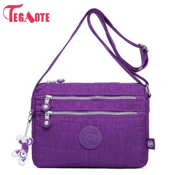 

TEGAOTE Small Shoulder Bags Female Solid Zipper Bags Handbags Women Famous Flap Mini Nylon Beach Crossbody Bag Sac A Main 2017