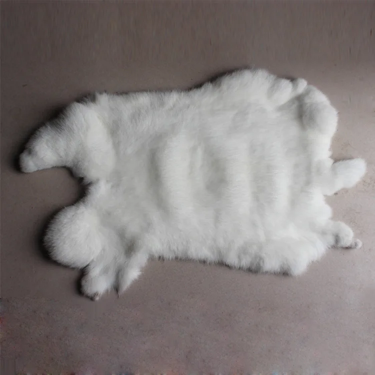 

real nature white rabbit fur for garment fabric decorate sale by whole piece