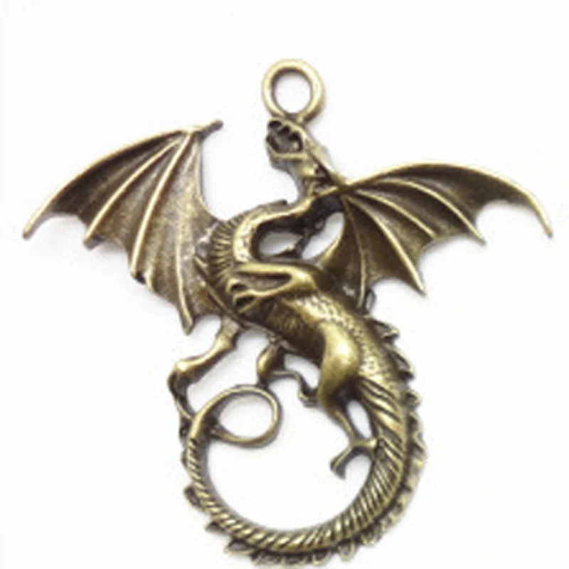 

5pcs/lot Hot Sale High quality Bronze Charm Animal Dragon Charms Pendant For Necklace Bracelet Fashion Jewelry Accessories