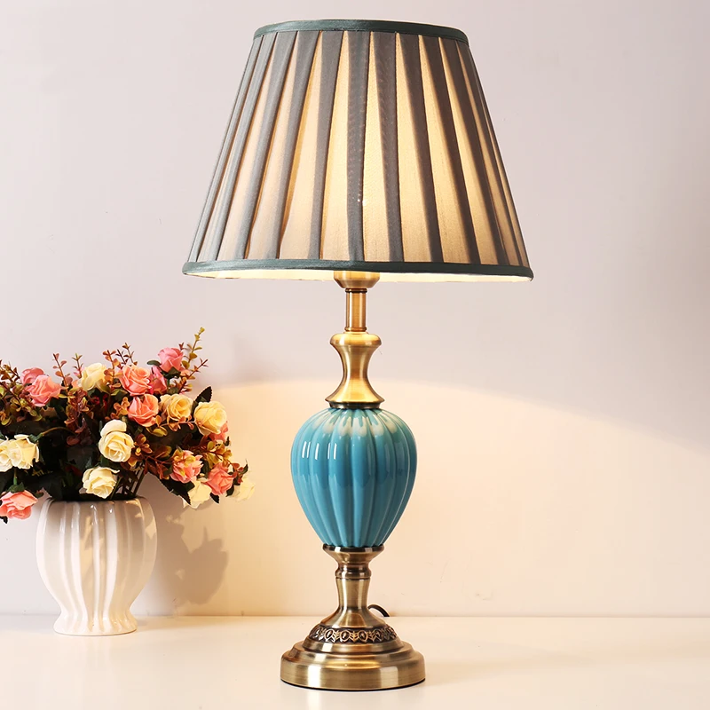 American style is simple and warm table lamps for living room Led Bed lamp bedside light table light Tafellamp lamps bedroom