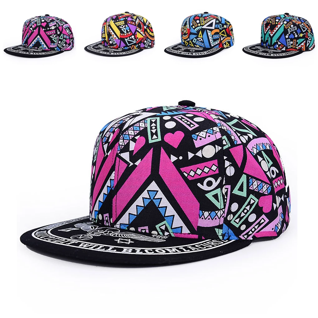 

Unisex Cotton Baseball Cap Graffiti Totems Print Hip-Pop Caps Hat for Outdoor