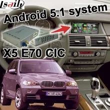 Android 6.0 de navegación GPS caja de interfaz de video para BMW E70 X5 CIC sistema espejo enlace youtube waze iGO YANDEX