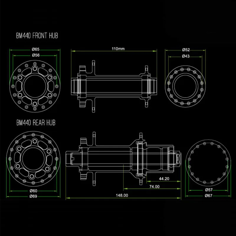 KOOZER BM440 MTB горный велосипед BOOST концентраторы 32 h диск с отверстиями подшипник ступицы Передняя Задняя 6 Болт 15*110 12*148 мм через