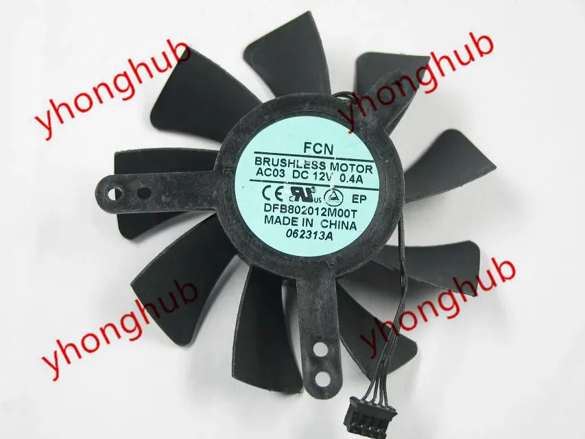 Дтс секону DFB802012M00T A910 A901 DC 12V 0.4A 4-проводной Сервер вентилятор охлаждения |