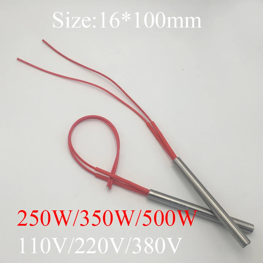 

16x100 16*100 250W 350W 500W AC 110V 220V 380V Stainless Steel Cylinder Tube Mold Heating Element Single End Cartridge Heater