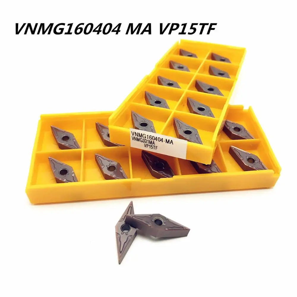 

20PCS Carbide insert VNMG160404 MA VP15TF high precision external metal turning tools lathe tool CNC machine parts turning blade